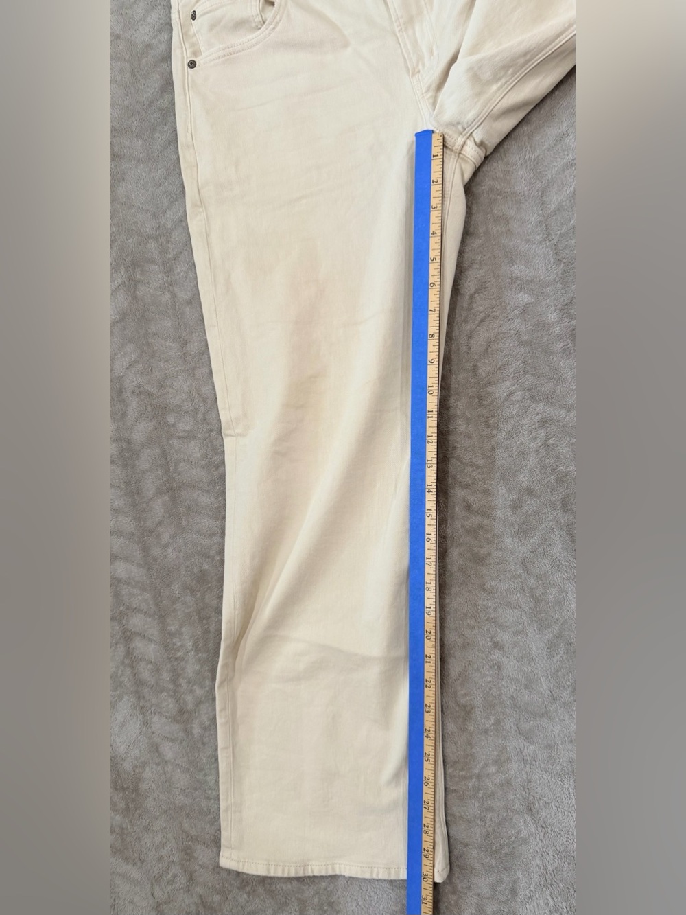 AE Cream Wide Leg Pants Size 12 Neutral Minimalist 90s, Baggy, Y2K - Picture 5 of 11